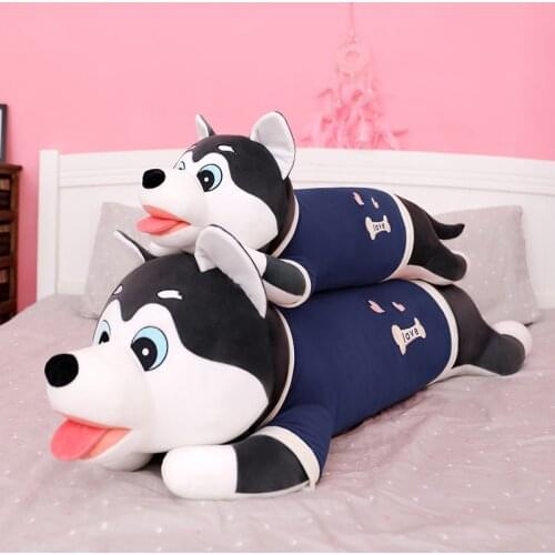 Kawaii Simulation Plush Dog Sleeping Pillows Soft Stuffed Animals Cushion Sofa Decor Cartoon Plush Toys for Children Kids Gift