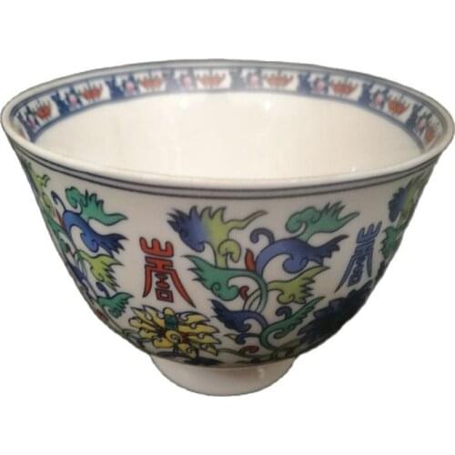Chinese old porcelain Pastel blue and white porcelain bowl