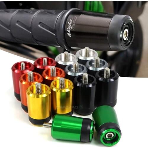 Motorcycle Hand Grips End Plug For Kawasaki Ninja400 Z400 Ninja650 Versy650 ZX-10R ER6N Handlebar Grips Cap Silder M8 Plug