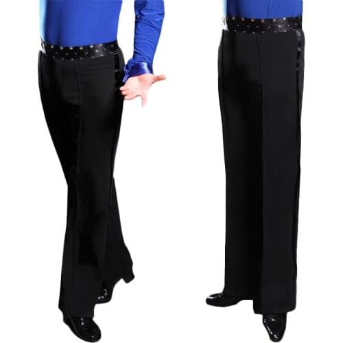 Modern Men Dance Pant Black Trouser Adult Latin Dance Dress 2019 Rumba/ Samba/Chaca Standard Dance Wear Latin Dance Pant VDB713