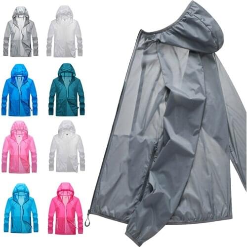 Men Women Quick Dry Hiking Cycling Jackets 2021 New Waterproof Sun-Protective Outdoor Sports Coats Skin Male Female Windbreaker