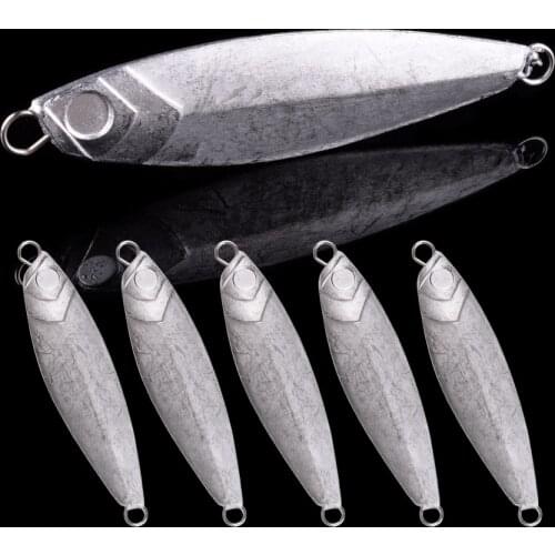 20pcs/lot Unpainted Metal Jigs Fishing Lures 7 10 15 20 30g Jig Blank Wobbler Spinners Spoon Bait Winter Sea Ice Minnow Tackle