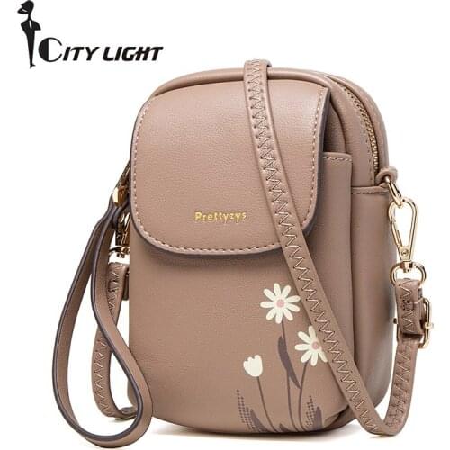 2021 New Wrist Hasp Mini Shoulder Bags For Lady Flower Women Messenger Phone Bag Design Card Holder Luxury Handbag Wallet