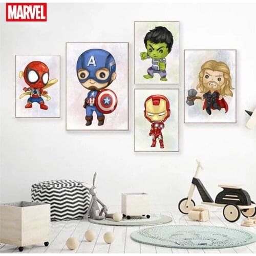 Marvel Superhero Canvas Painting Print Avengers Posters and Prints Wall Art Prints Canvas Birthday Gift Boys Bedroom Home Decor