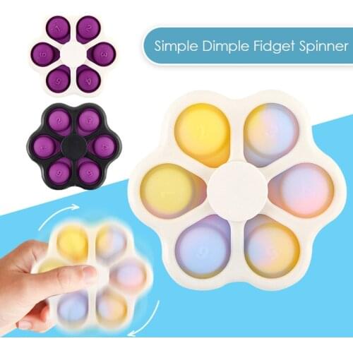 Simple Dimple Fidget Toys Push Bubble Fidget Spinner Anti Stress Hand Spinner Sensory Toys For Children Kids Stress Relief Toys