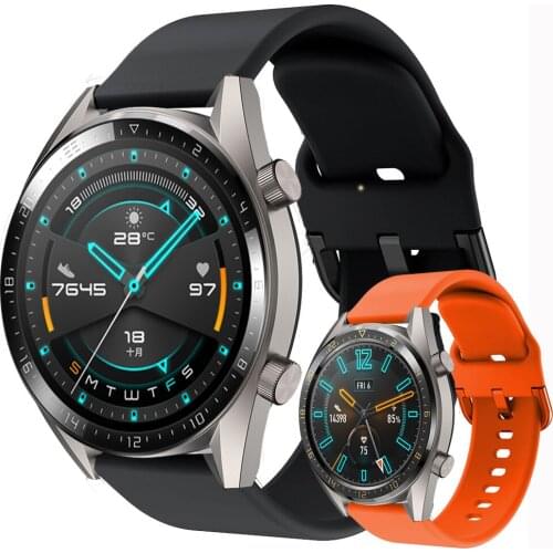 20mm 22mm Silicone Sport Watchband Strap For Huawei Watch GT 2 42mm 46mm/Amazfit GTR/Samsung Galaxy Watch 3 Accessories Bracelet