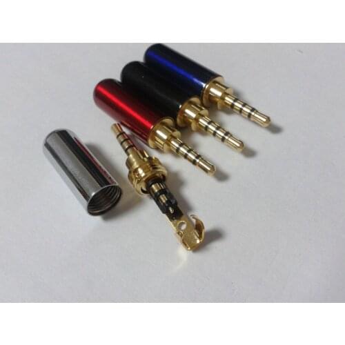 40pcs copper 2.5mm Audio 4 Pole Male Repair Earphones Plug Soldering adapter NEW