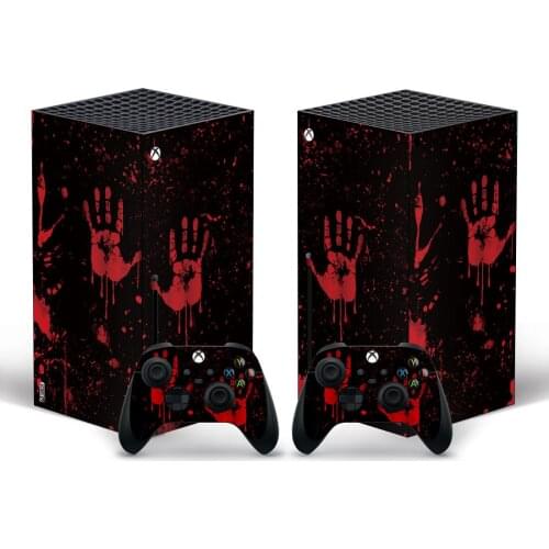Blood Fingerprints Style Xbox Series X Skin Sticker for Console & 2 Controllers Decal Vinyl Protective Skins Style 1