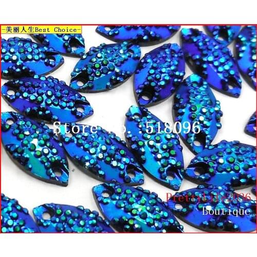 BOAT Navette Shape Blue,9x18mm Sew On Rhinestones For Sewing Accessories Wedding Decoration Strass Crystal Stones and Crystals