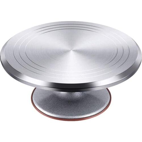 Aluminium Alloy Revolving Cake Stand 12 Inch Rotating Cake Turntable for Cake, Cupcake Decorating Supplies Bake Tools