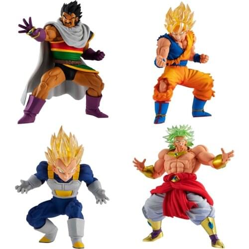 In Stock Original Bandai Gashapon 4Pcs/set HG 09 Goku Vegeta Broli shokugan Toys Model Figurals Brinquedos Action Figure