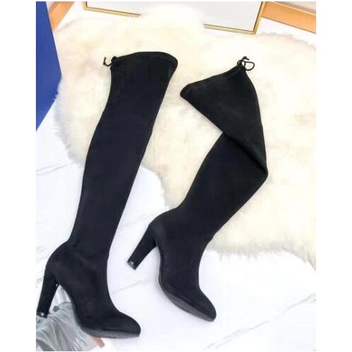 Moraima Snc Blak Suede Over the Knee High Heel Boots Woman Sexy Thigh High boots Autumn Winter Long Shoes Black