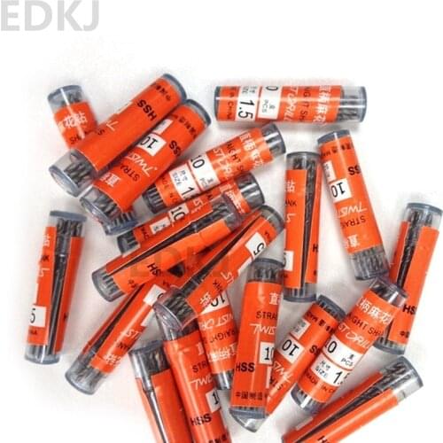 10pcs/box 0.4-1.5mm HSS high-speed steel small drill bit high-speed steel hemp flower drill straight shank drill bit HSS Twist