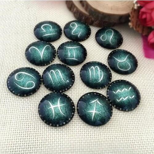 12mm Gem Glass Brads Twelve Constellation Time Jewel Accessories Paper Craft Scrapbook Wedding Supplies Card Valentine Gift DIY