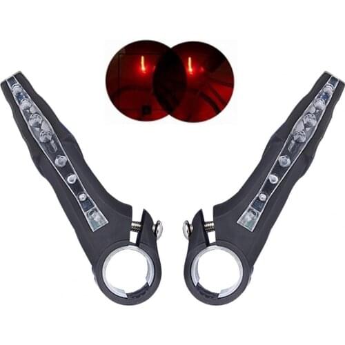 2Pcs Anti-rust Aluminum Alloy Horn Handlebar with LED Turn Light for MTB Bicycle