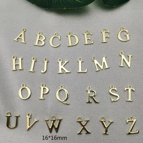 26PCS A-Z Letter Charms Enamel Charms Alphabet Initial Letter Handmade Pendant For Diy Bracelet Jewelry Making Wholesale