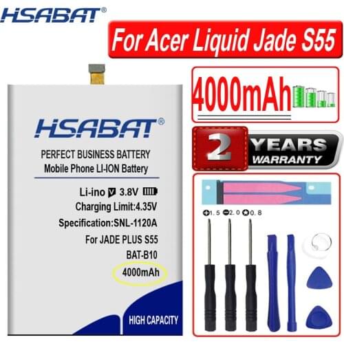 HSABAT 4000mAh BAT-B10 High Capacity Battery For Acer Liquid Jade S55 Smart Phone