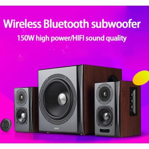 KYYSLB 15W*2 2-4ohm S201 Wireless Bluetooth Overweight Subwoofer Computer Wooden Speaker Desktop Home Audio