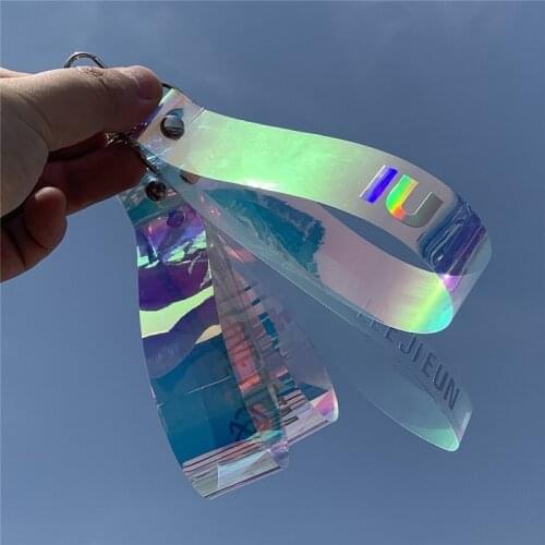 KPOP IU Li Zhien Ji Eun Laser Name Bar Mobile Phone Strap Keychain Mobile Phone Bag Pendant Love Poem