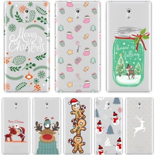 Case For Nokia 7 Plus X6 Christmas Deer Tree Flower Cute Kawaii Silicone Soft Back Cover For Nokia 8 6 5 3 2 1 Phone Case