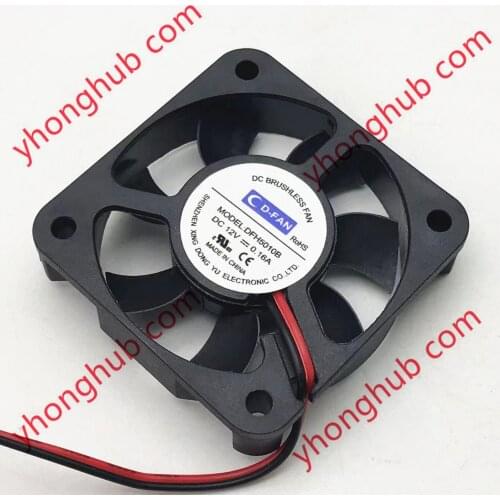 D-FAN DFH5010B DC 12V 0.16A 50x50x10mm 2-wire Server Cooling Fan