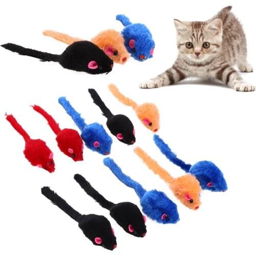 Interactive Plush Playing Pet Cat Attract Attention Rat Toys Fleece Mouse Bite Resistant Training Promote Interaction