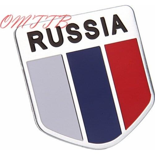 GOOD 3D Aluminum Russia Flag car sticker accessories Emblem stickers for focus chevrolet skoda honda Auto Badge Decal
