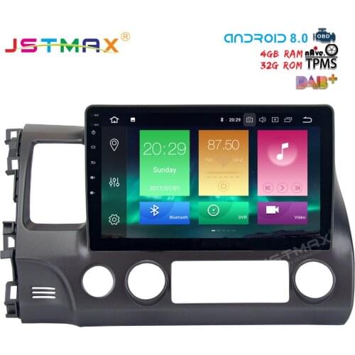 JSTMAX 10.2" Android 8.0 car dvd for Honda Civic 2006-2011 Auto Radio GPS navi Octa Core 4GB 32GB Multimedia headunit (NO dvd)