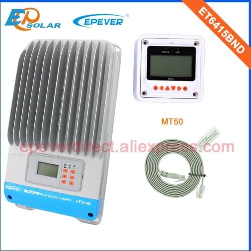 ET6415BND 60A Solar controller 48V 36V EPEVER Charging regulator 60amps MPPT EPsolar with MT50 remote meter