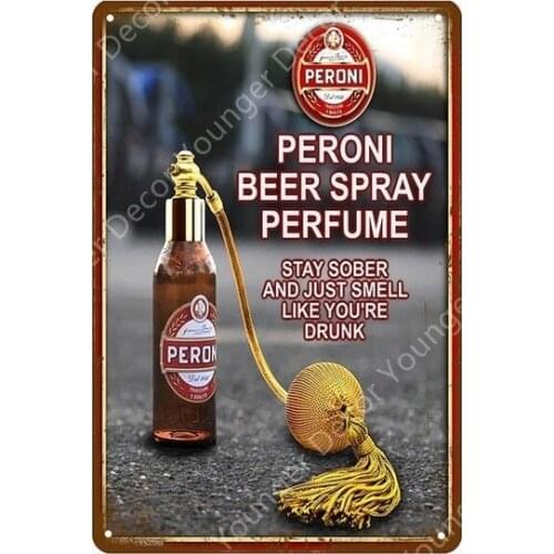 Ice Cold Peroni Served Here Metal Tin Signs World Beers Vintage Poster Pub Bar Decor Wall Art Painting Decorative Plaque YI-168