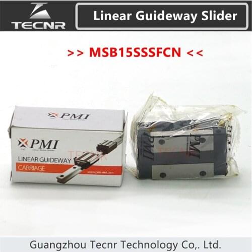 Taiwan PMI linear guideway slider carriage block MSB15S MSB15SSSFC slider for CO2 laser machine