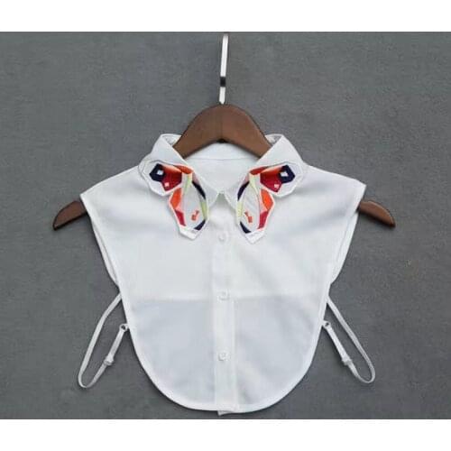 Trendy literary wild White & Black Tie detachable Decoration Fake collar pullvers half saving shirts Removable false Collars