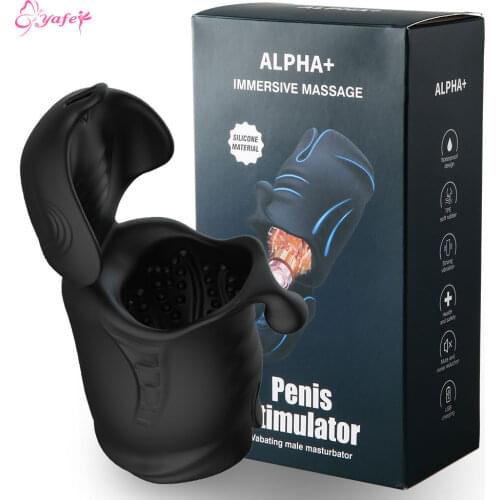 Powerful Male masturbator Vibrator for Men Glans penis training massager Vagina Pussy Electric Sex Toys For Adlut masturbation