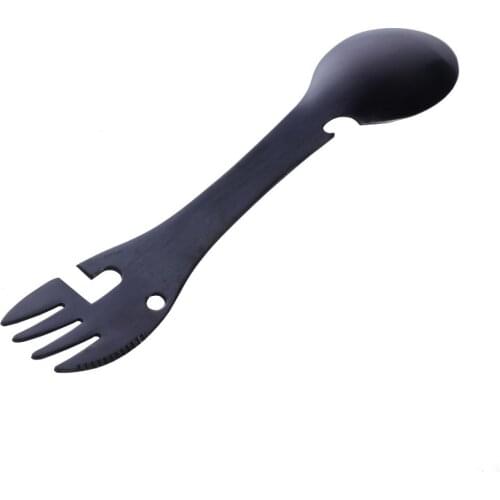 Picnic BBQ Camping Spork Outdoor Reusable Flatware Set Wheat Straw Cutlery Multi-Function Fork Spoon