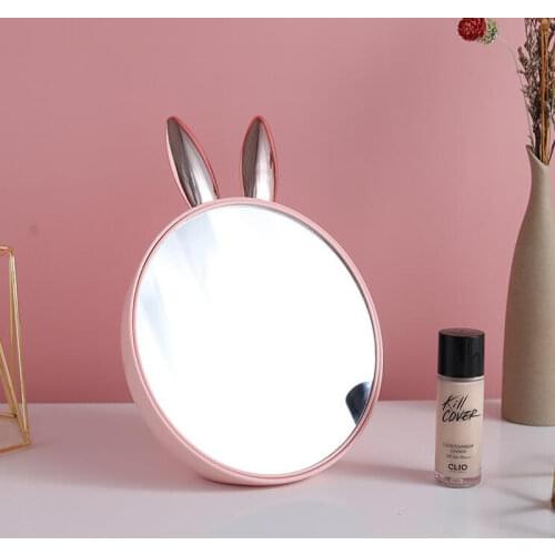 Desktop Round Cosmetic Mirror Storage Box Cosmetics Storage Box Desktop Makeup Organizer Brush Nail Polish Finisher Beauty Box