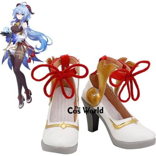 Genshin Impact Liyue Harbor Ganyu Games Customize Cosplay High Heels Shoes