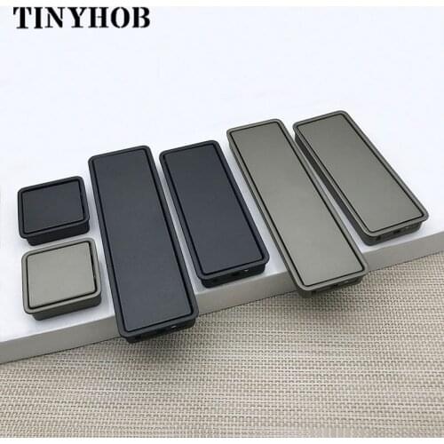 Simple Concealed Zinc Alloy Knob and Handle Drawer Pull Modern Sliding Door Slotted Embedded Invisible Door Pull Hardware