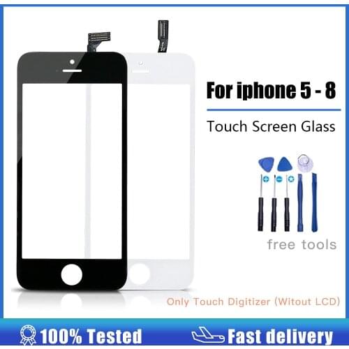 Touch Screen Digitizer Frame For iPhone 7 6 6S plus Touchscreen Front Touch Panel Glass Lens 6p 6sp with Protective glass film