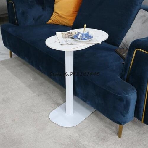 Nordic Marble Slab Side Table Movable Side Table Sofa Side Cabinet Light Luxury Simple Modern Living Room Small Tea Table
