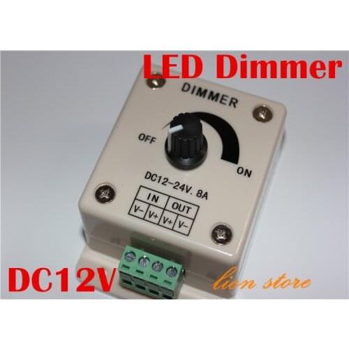 High Quality Manual 12V 8A 96W LED Strip Light lamps Switch Dimmer Brightness Controller High Quanlity Wholesale