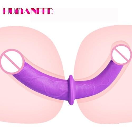 Thick Double Penetration Wearable Dildo Strapon For Lesbian Couples Long Two Headed Ended Penis Anal Masturbation Women To Men