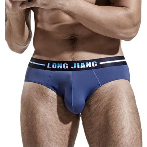 Sexy Underwear Men Briefs Shorts Thin Ice Silk Breathable Mid-Rise U Convex Pouch Underpants Cueca Calzoncillos Brand New S-XL