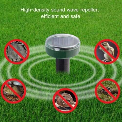 4Pcs/Pack Solar Ultrasonic Repeller Mole Rat Repellent Spike Garden Pest Deterrent Outdoor Ultrasonic Pest Repeller Mouse Trap