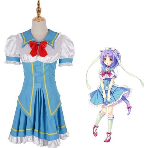 Japanese Anime Nekopara Cinnamon Cosplay Costumes Cat Girl Dresses Skirts Girls Women Disfraz Uniform Outfits Wig for Halloween