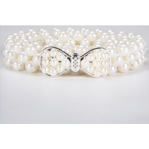 Womens Belt Luxury Fashion Pearl Waist Chain New Designer Elegant Girl Female Lady Wedding Dress Belt Accessory Butterfly Belts