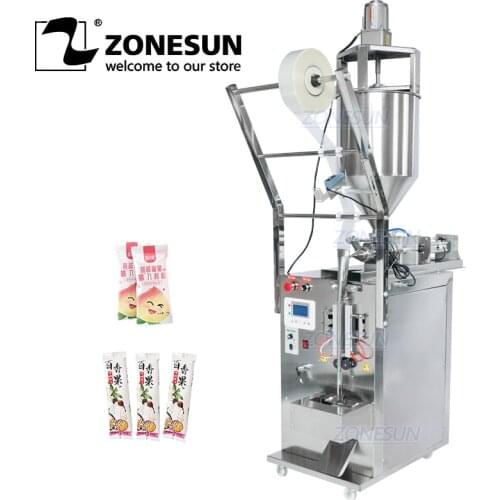 ZONESUN Automatic Paste Chili Oil Sauce Oil Vinegar Water Sealing Quantitative Liquid Packaging Machine Filling Machine