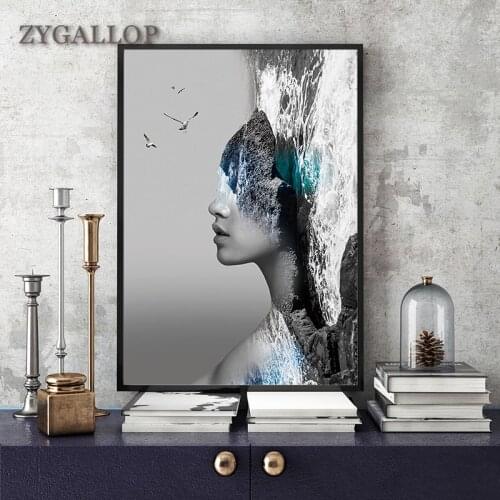 ZYGALLOP Modern Abstract Canvas Painting Natural Scenery And People Art Print Poster Living Room Decoration Office Wall Picture