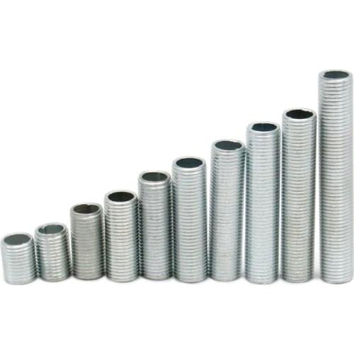10Pieces M10 Nipple Joint Metal Threaded Tube Screw Pipe For DIY Lights Accessories