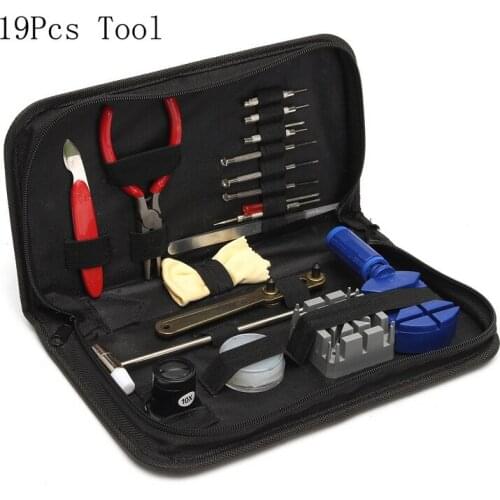 19Pcs Watch Repair Tools Opener Remover Spring Bar Watch Repair Parts Screwdriver Clock Watch Repair Tool Kit