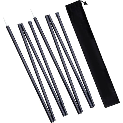 2x Portable Tarp Support Poles 190cm Tent Rod Shelter Building Sticks